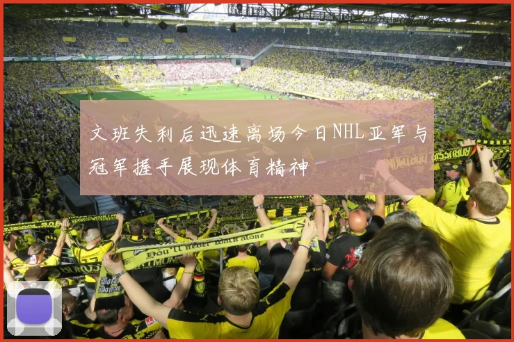 文班失利后迅速离场今日NHL亚军与冠军握手展现体育精神